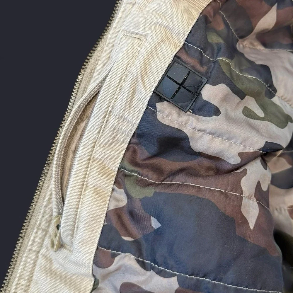 Vintage Anchor Blue Detroit Jacket Camo Quilted Lining Men's Medium Workwear Y2K
